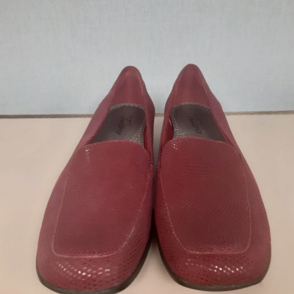 Trotters Jenn Mini Dots Red Leather Slip-on Loafers Size 10N